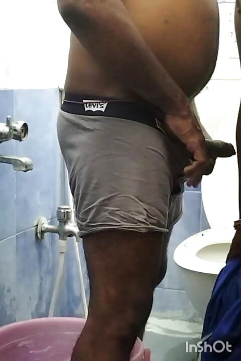 Tamil couple bathing doggy fuck