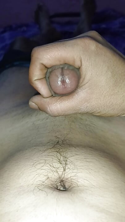 Boy playing with his hard cock