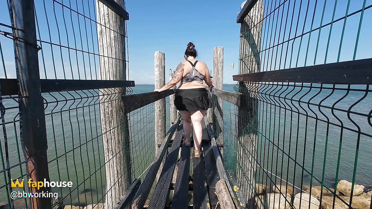 Bbw Fisherwoman, vangt en draagt haar magere man - Lift &carry, bondage, seks