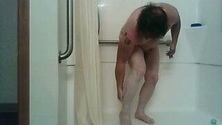 Rasieren und Duschen vor der Webcam