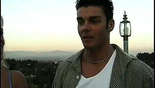 Tanned blonde loves doggystyle anal riding and face cumming