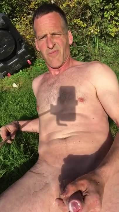 Playing in garden