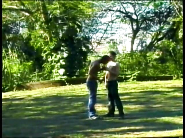 Erotic stud getting his hard dick sucked before a gay fucking session