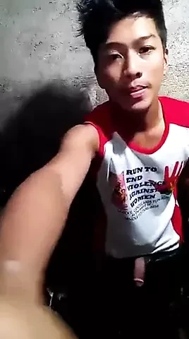 Asian cum with Pants on