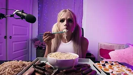 Mukbang Hottie Is Hungry for Cock