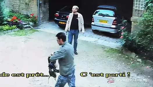Sarışın ve esmerle kamera arkası yetişkin filmi çekimi