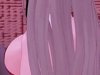 Asuna Ichinose Lamb - наездница секс, танец, синий архив, хентай MMD 3D красный костюм, цвет редактирование Smixix