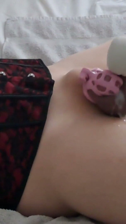 Caged Sissy Begs For Release - Magic Wand Tease Until She Cums Hard | 클립 3