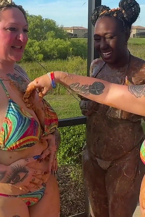 Messy Bean Play Four Hot Girls Squish Beans All Over Their Curves and Dare You to Lick Them Clean