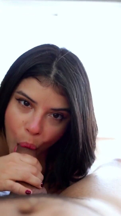 Sucking cock right in front of the balcony window | Clip 1