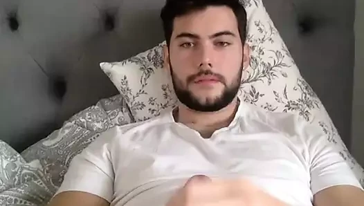 Yakışıklı İtalyan adam onun büyük sosis okşayarak