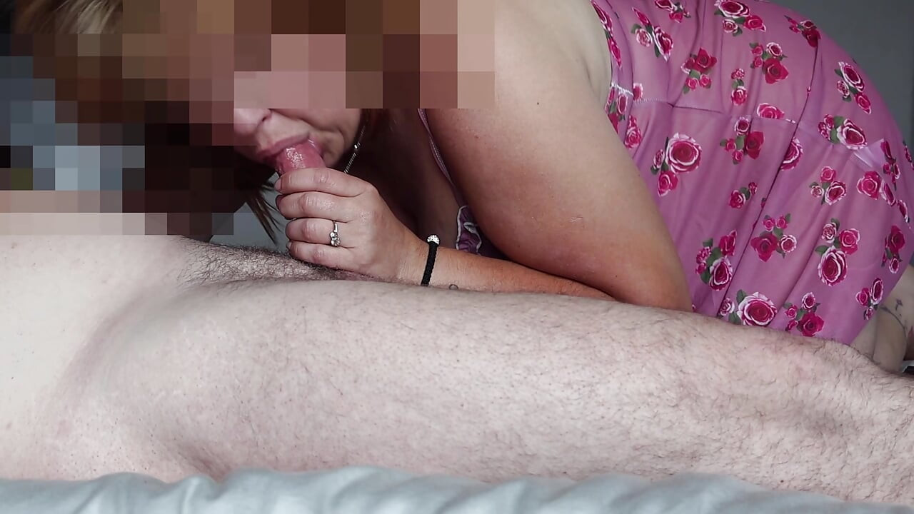Blowjob looking out open window Surprise Cum in Mouth
