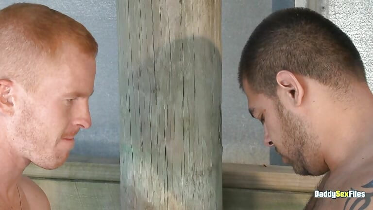 DaddySexFiles Blu Kennedy And Manuel Torres Spit Roast Mike Dreydons Greedy Hairy Hole Raw
