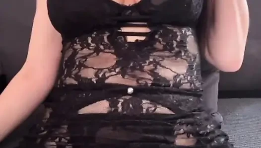 My friend's mom undressed completely and fucks her pussy