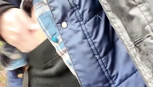 Pussy Pissing Water on the Rock
