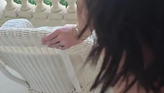 Real milf fucked on hotel balcony for all to see