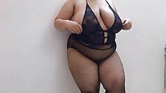 Indian Bbw Chubby Cam Show In Fishnet Lingerie