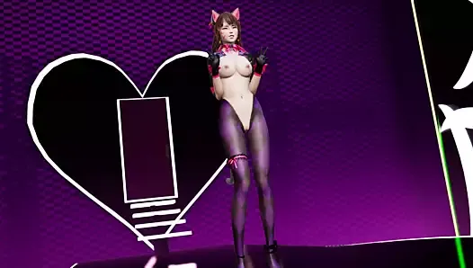 R18-MMD Overwatch Dva Black Cat 3D Erotic Hot Dance