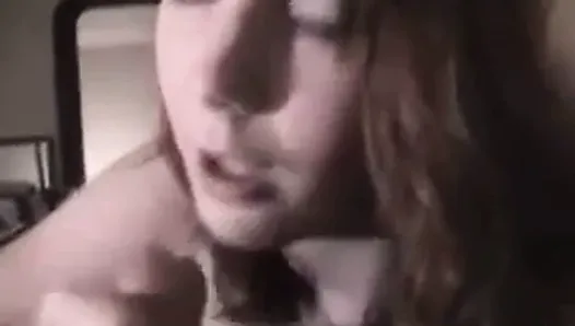 MILF neighbour slut surprized by facial cum-spray
