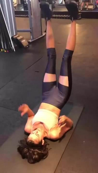 Nina Dobrev working out (cameltoe)