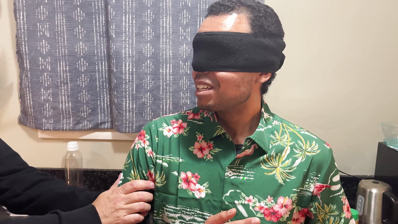 Feeling around in the dark - Blindfolded lovers meet for the first time - Cliff Media Productions