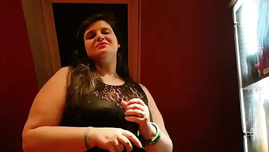 Dominant Brunette MILF Punishes Her Submissive Slave with Spanking and Fingering