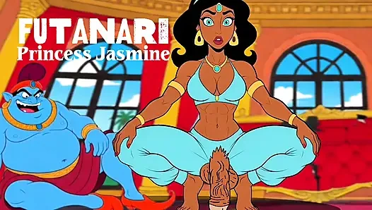 Futanari. Prinzessin jasmin, mädchen mit einem großen schwanz. Porno-Aladdin-serie.