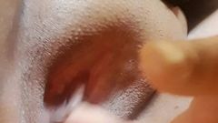 Close up solo pussy play