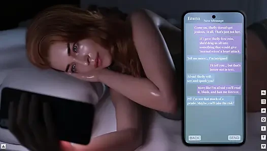 Boundaries of Morality - the Paris Business Trip - Part 4 - Teasing Her Bull with Video Call Sex Right Next to Her Husband