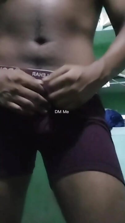 Punjabi Man Demonstrates Red Langot and Jerks His Big Cock