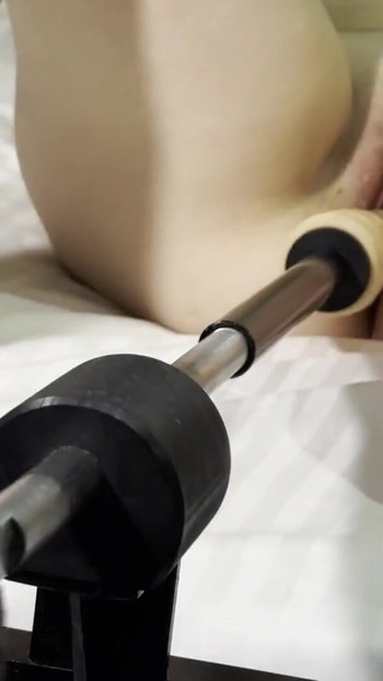 Jaw-dropping moment from "Having fun in a hotel with a sex machine and cumming. Part 1"