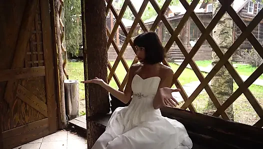 Любовник, камшот внутрь невесты на свадьбе