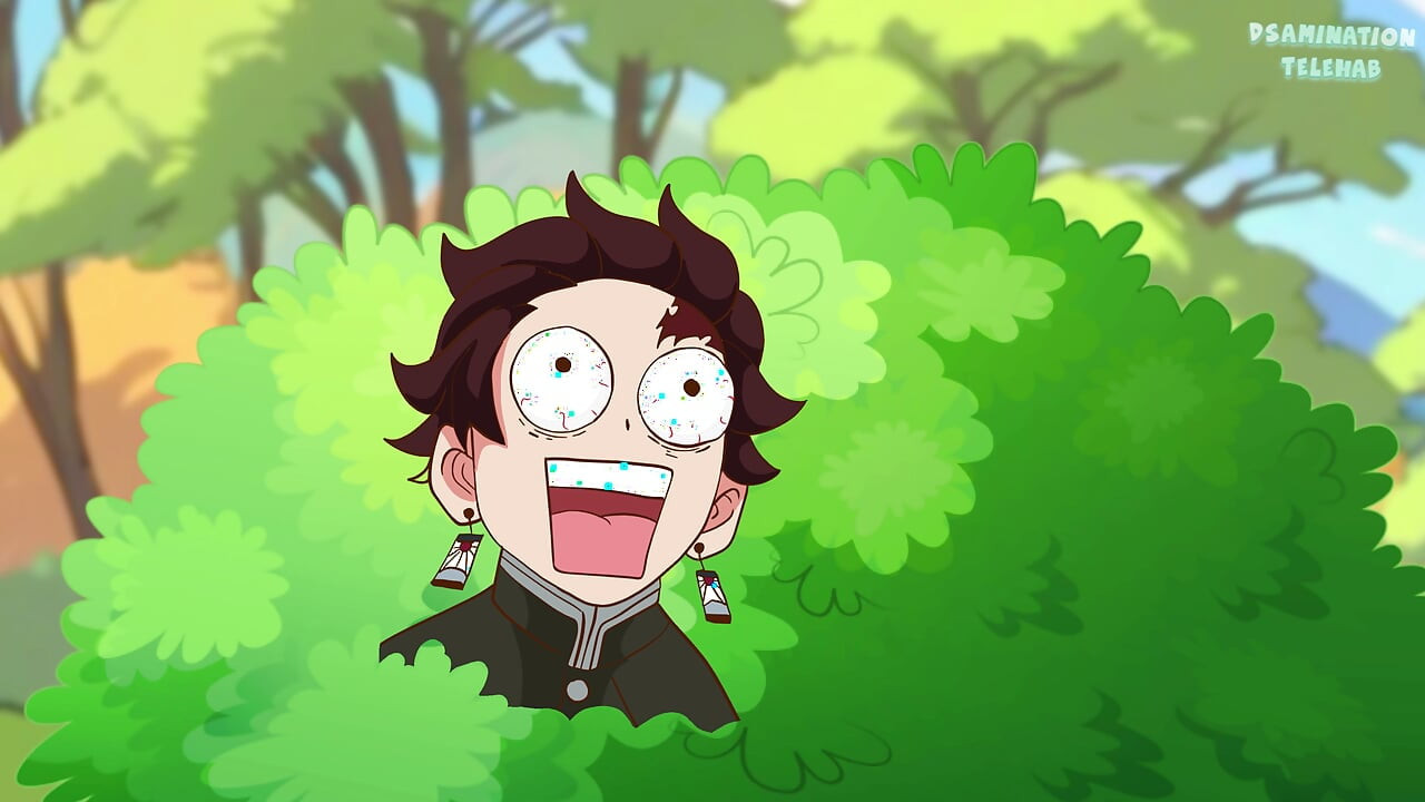 Kanroji Mitsuri na lodi je šukána pístem s dildem (Tanjiro a Zenitsu to sledují) Demon Slayer hentai anime
