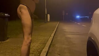 Naked on the road Tannengarten parking lot