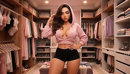 Невинная до соблазнительного для сексуальной латины трансформация нижнего белья заканчивается БДСМ сдержанностью и страстными стонами