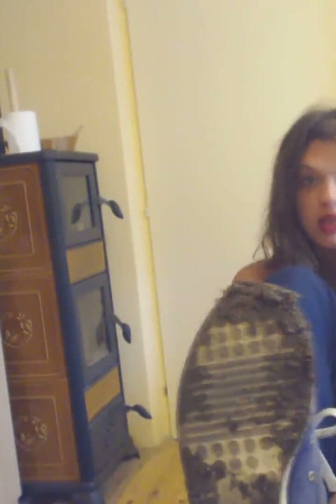 Teen goddess wants you to clean her dirty sneakers