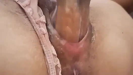 Young Brazilian Girl Masturbates Her Tight Pussy Close-up