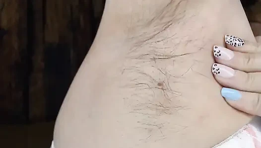 Hairy Armpits Closeup Oiled Combed