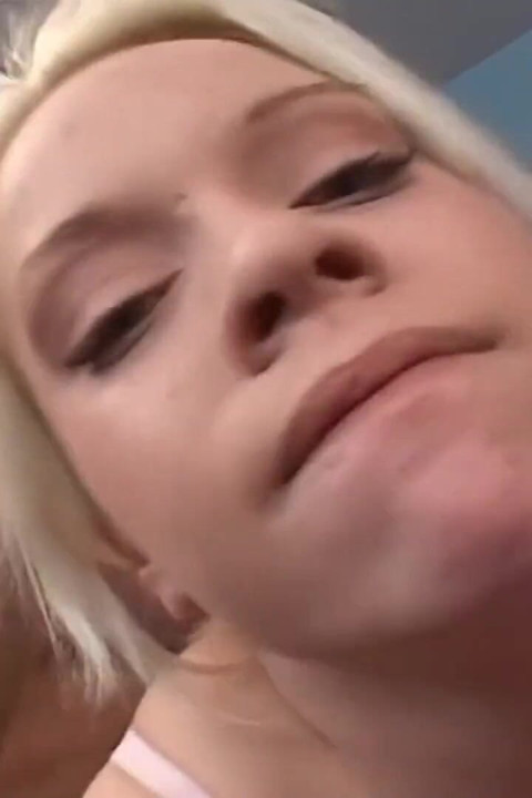Blonde with big tits gets it doggy
