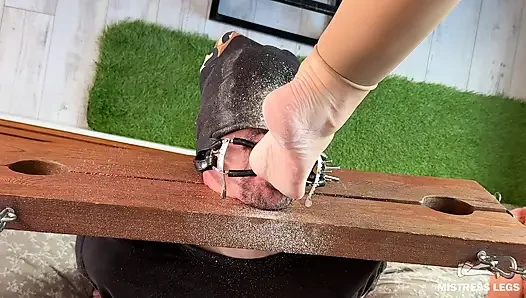 Foot Dust Feast Pedicure Scrapings Straight Into Slave's Mouth