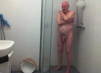 grandpa shower on webcam