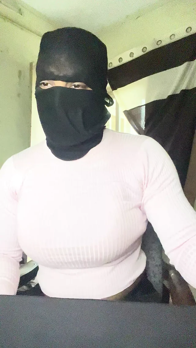 big tits pink top crossdresser showing boobs