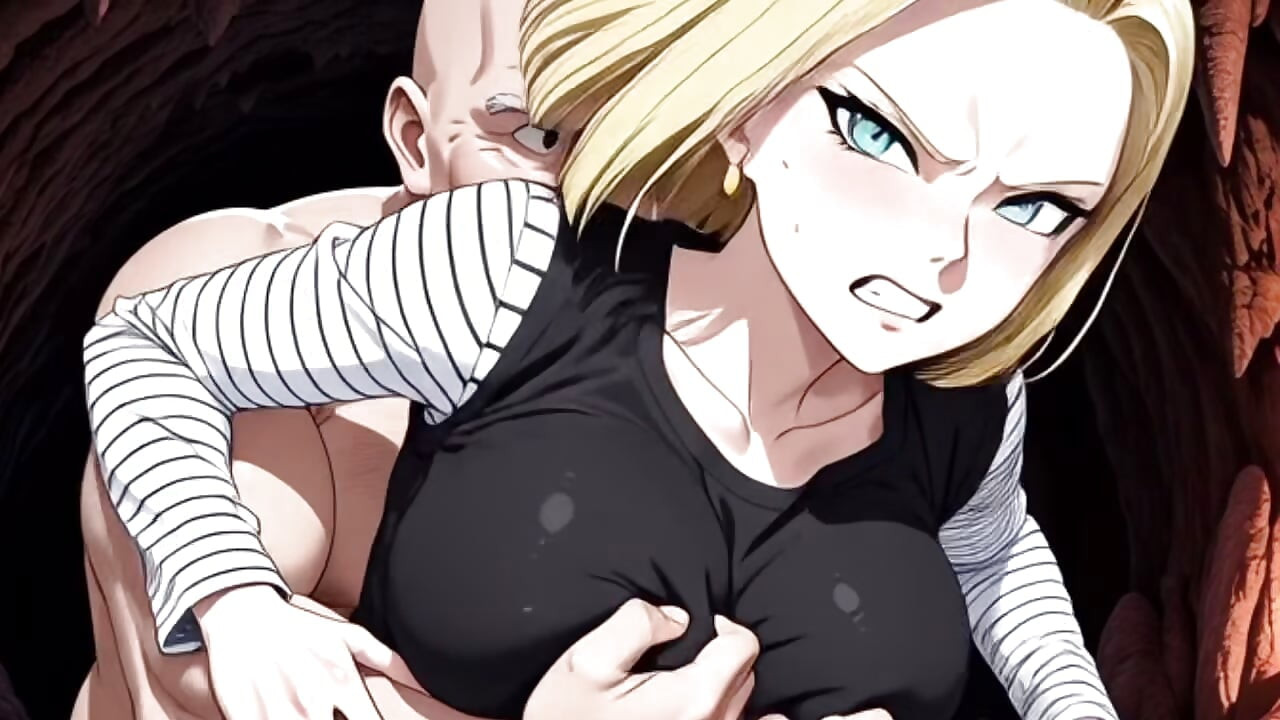 Artificial Room 18 and an older man's deep kissing and breeding sex