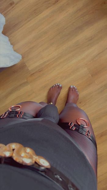 Oops! Want to massage my nylon feet?