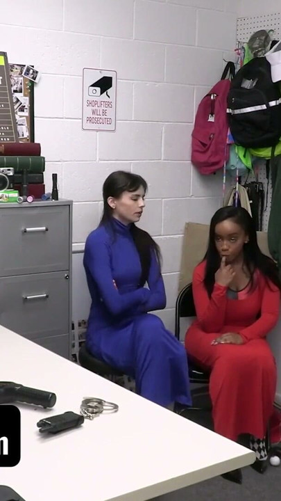 Cosplay Models Lily Starfire And Angel Windell Attempt To Steal A Pair Of Slutty Costumes | Clip 1