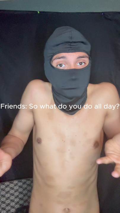 TWINK SHOWS OFF HIS WHITE COCK FOR YOU