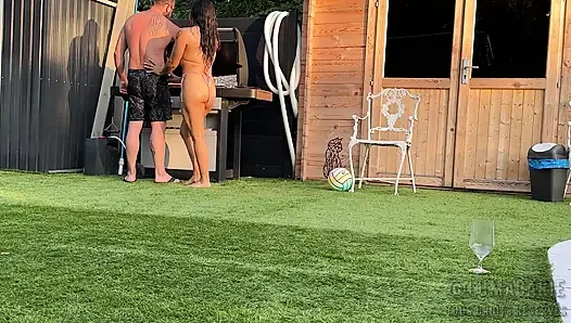 Lucas Fucks Adelie by the Pool