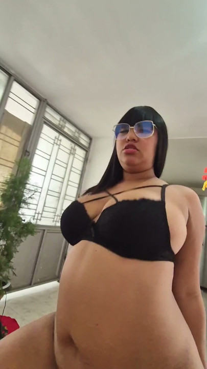 I told the neighbor who was hanging her thongs "come, I'll show you something... how much you give my cock and she… | Clip 1
