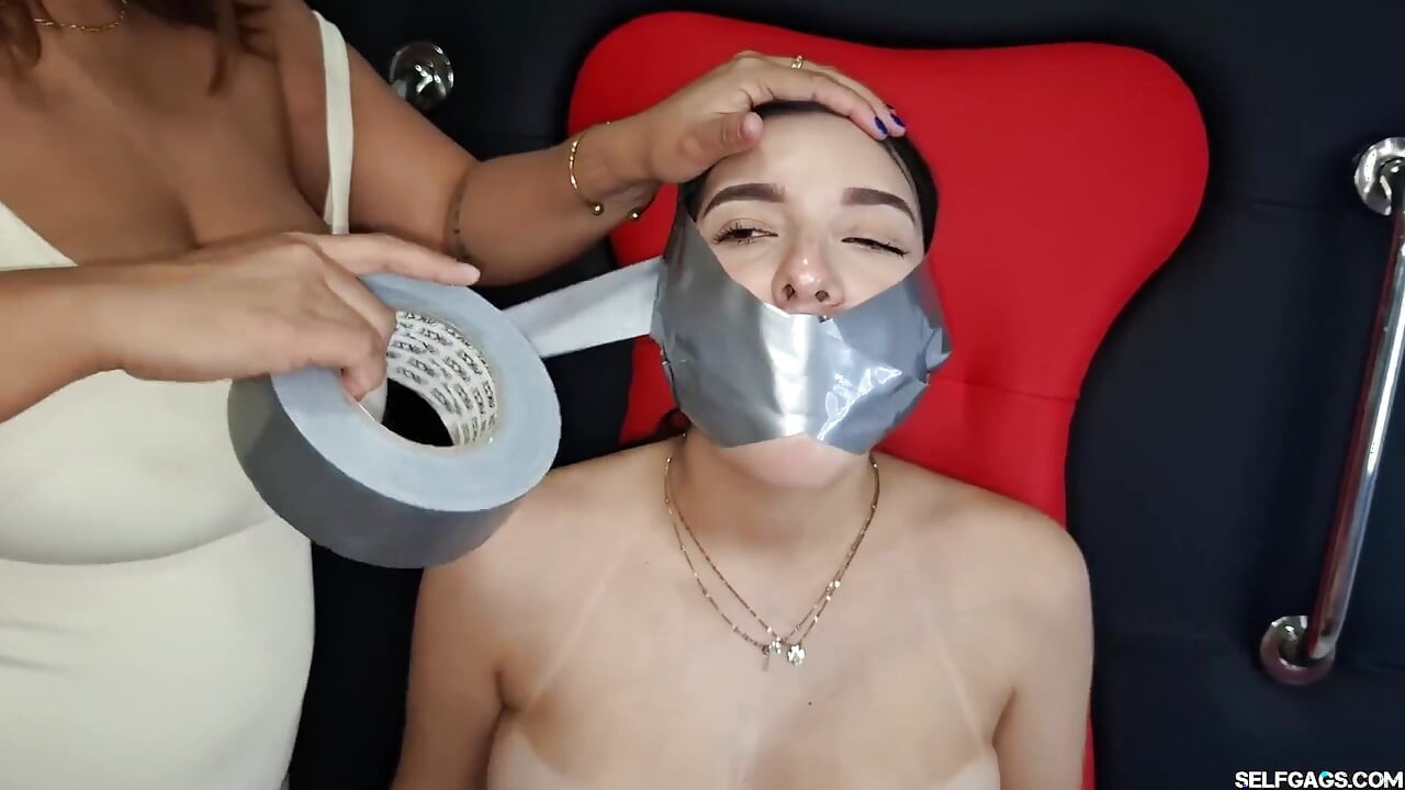Pregnant & Helpless: Karolaine Overstimulated with Magic Wand in Bondage