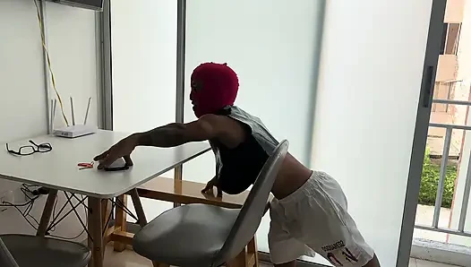 Unknown midget enters my house and fucks me mercilessly. He ends up cumming in my rich and tight pussy.